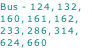 Bus - 124, 132, 160, 161, 162, 233, 286, 314, 624, 660